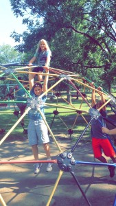 hanging around playground