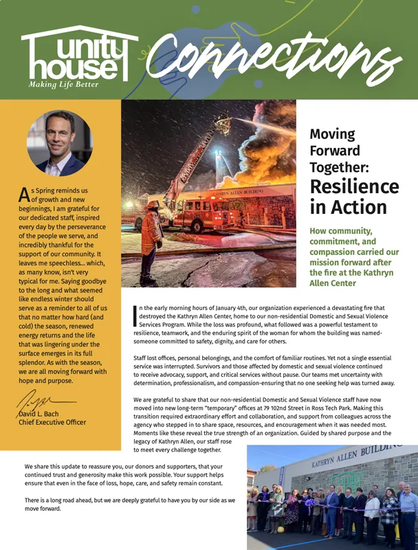 Unity House Spring Newsletter 2026 cover